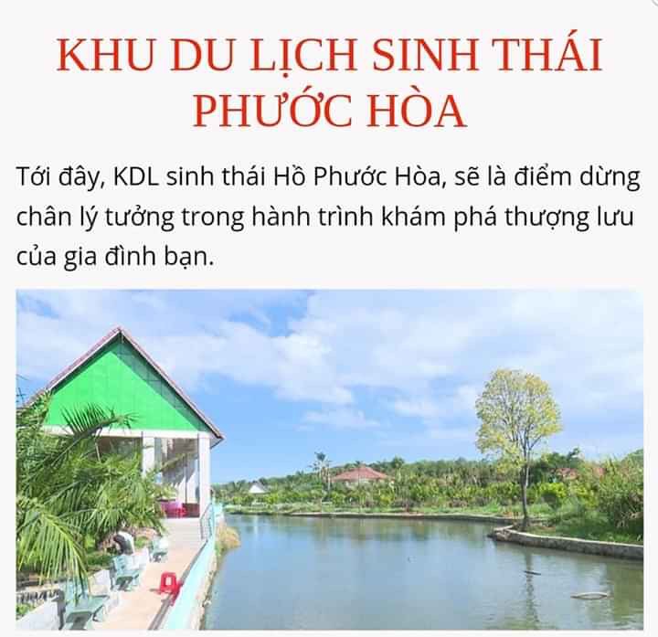 khu dân cư - khu du lịch sinh thái Phước Hòa Bình phước