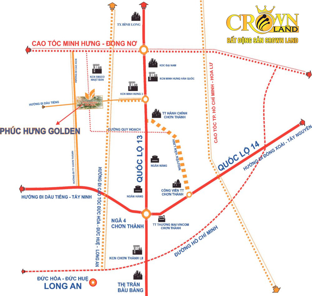 Dự án Phúc Hưng Golden Bình Phước đang chào bán giai đoạn F0 giá rẻ nhất khu vực